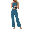 thumbnail image 2 of INSPIRE CHIC Women's Lounge Set Sleeveless Tank Top and Pants Sleepwear Soild Pajama Set XL Blue, 2 of 6