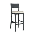thumbnail image 3 of Linon Jamil 31" Indoor Wood Bar Stool, Dark Charcoal, 3 of 13