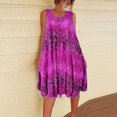 thumbnail image 2 of Vestido Estampado Chaleco Camiseta Vestido corto Sin mangas Mujer Ropa de verano, Morado, XXL sidaley AP002136-21, 2 of 5