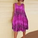 thumbnail image 2 of Vestido Estampado Chaleco Camiseta Vestido corto Sin mangas Mujer Ropa de verano, Morado, S Sweethay AP002136-17, 2 of 5