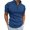 Navy, variant on WTOBBY Men's Golf Short Sleeve T-Shirt Lightweight and Breathable, Quarter-Zip Lapel Collar, Stylish Casual Shirt for Golf, Outdoor, and Everyday Active Wear,Army Green L