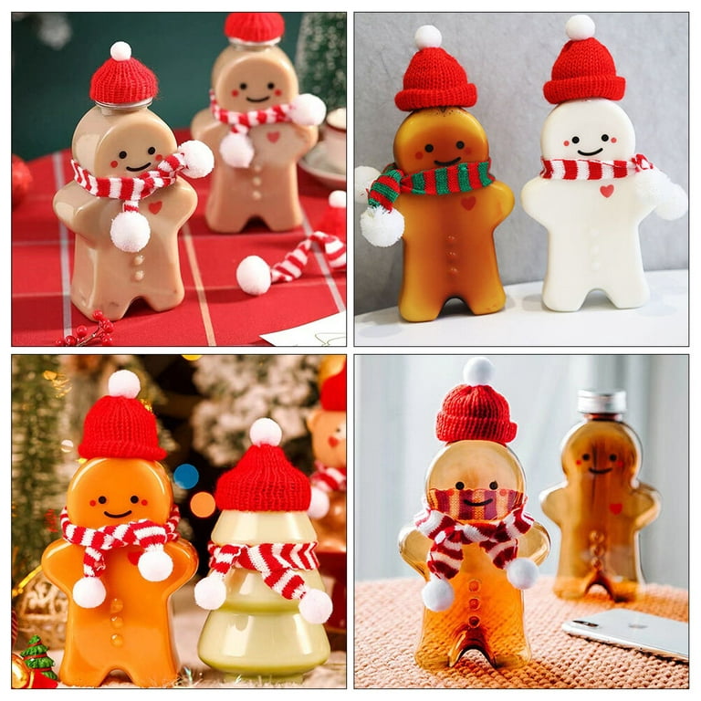 Gadpiparty 3pcs Christmas Bottles with Cap Gingerbread Man Shaped Reusable  Clear Drink Bottles for K…See more Gadpiparty 3pcs Christmas Bottles with