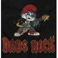 thumbnail image 2 of Papa Smurf Dads Rock Musical Father Men's Crewneck Sweatshirt Brisco Brands S, 2 of 6