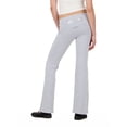 thumbnail image 2 of Forever 21 Women's Jersey Fold Over Waist Pants with Graphic Detail, Flare Leg Lounge Pants, Stretch Casual Everyday Comfort Style, Grey, XXS-4X, 2 of 6