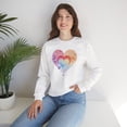 thumbnail image 2 of Rainbow Heart Sweatshirt, Floral Heart Sweatshirt, Floral Love Sweatshirt, Valentine's Day Sweatshirt, Rainbow Heart Floral Sweatshirt 114, 2 of 52