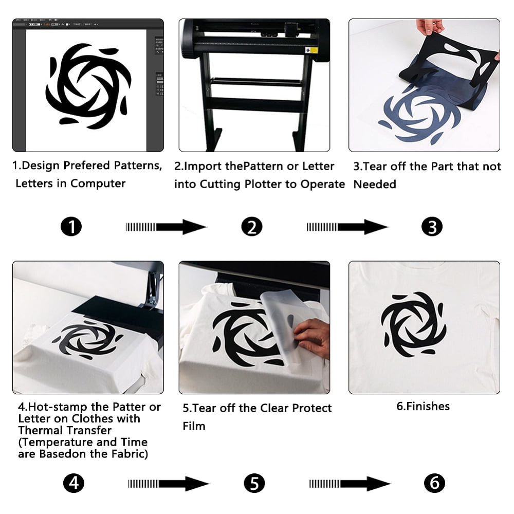 A4 Matte Vinyl Transfer Film For T-shirt Garment Mixed Color 29.7x21x0.02cm 2 colors 5sheets/color 10sheets/set DIY