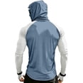 thumbnail image 5 of BRANROY Long Sleeve Shirts for Men - UPF 50+ Sun Protection Hoodie Color Block Raglan Sleeve Lightweight Fishing Hiking,Light Blue 2XL, 5 of 9