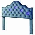 thumbnail image 2 of Furniture of America Lulu Contemporary Fabric LED Headboard, Twin, Blue, 2 of 5