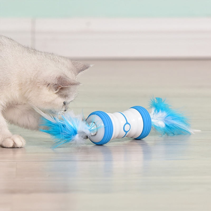 Yiran Blue Electric Cat Teaser Toy, 1Pc, Self-Happy Play