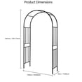 thumbnail image 6 of Studyset Heavy Duty Steel Garden Arch Arbor Trellis, Garden Arbor for Climbing Plants, Weather-Resistant Black Metal Archway for Climbing Plants, Weddings, Parties, 6 of 6