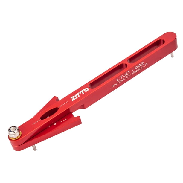Comprobador De Enlaces Bicicleta ZTTO Herramienta de indicador de desgaste de cadena de bicicleta MTB Road Bike Chain Link Checker (Rojo) Tmvgtek Accesorios para bicicletas
