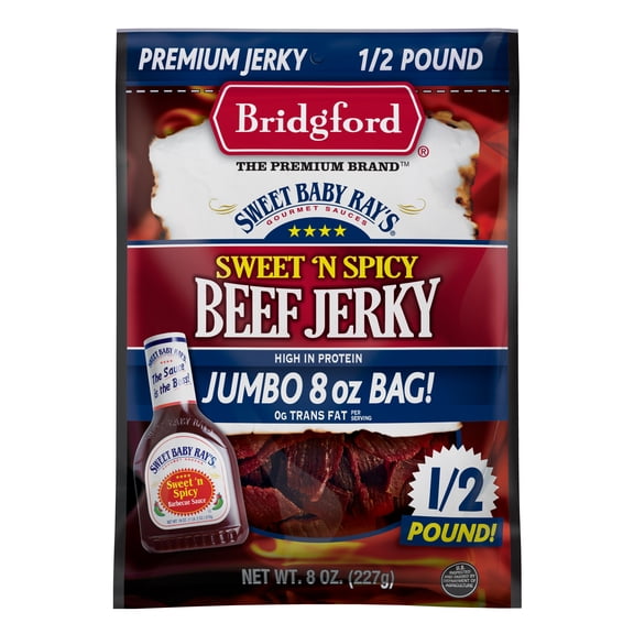 Bridgford Sweet Baby Ray's Sweet 'N Spicy Beef Jerky 8 oz