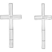 HTYSUPPLY Cross Shaped Metal Wreath Form 2 Pack