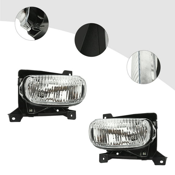 Pair For Toyota Tundra 2000-2006 with Steel Front Bumper Fog Lights Driving Lamps Fog Lamps
