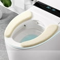 thumbnail image 6 of 1 Pair of 2 Toilet Seats Clearance! 2Pcs Bathroom Warmer Toilet Seats Close Stool Washable Soft Seat Cover Pad Cushion Toilet Seat Cushion Suitable for All Seasons Cushion, 6 of 8