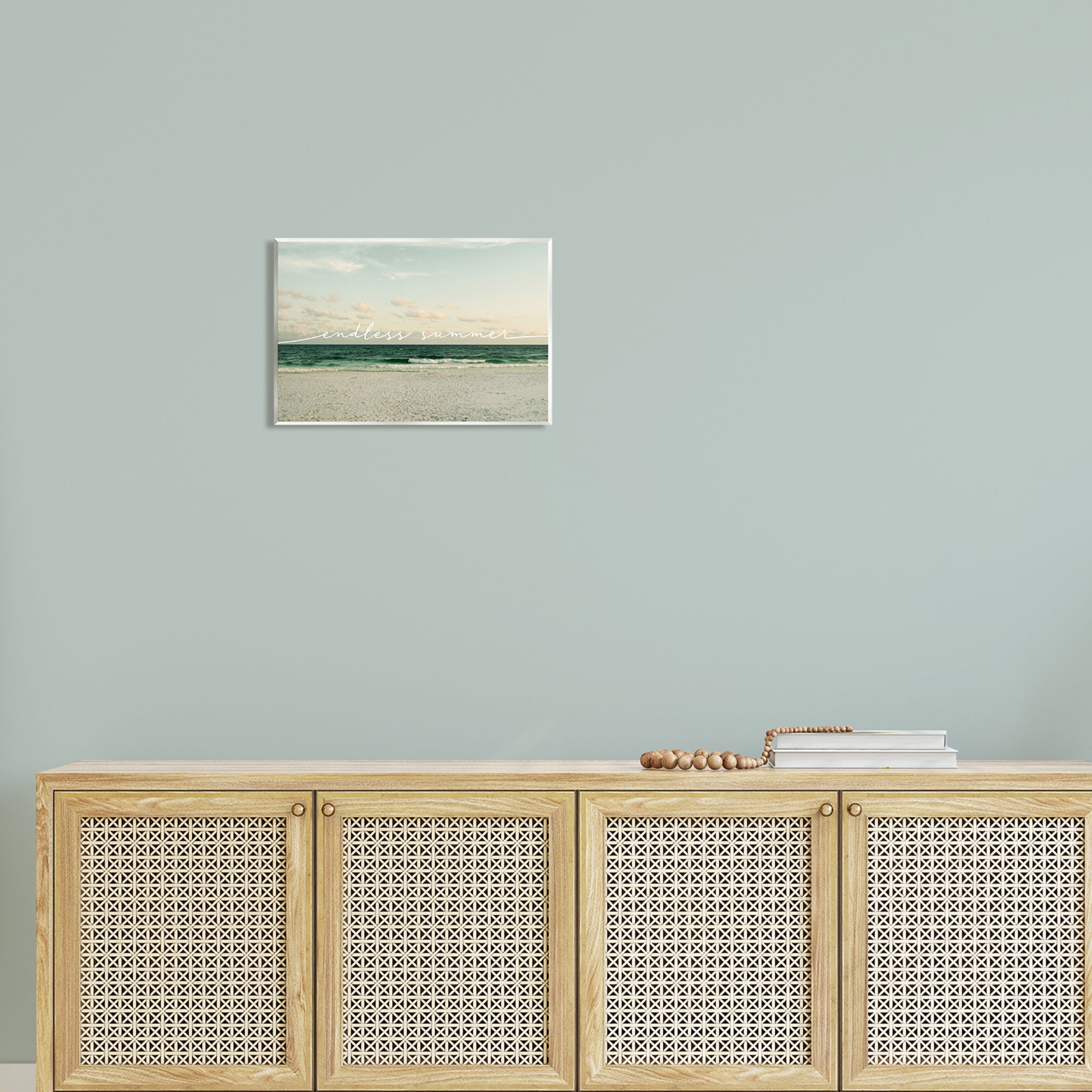 Stupell Endless Summer Beach Coast Waves Landscape Painting Wall Plaque Unframed Art Print Wall Art