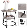 thumbnail image 2 of Side Table, Round End Table with 2 Storage Shelves Nightstand for Living Room, Accent Coffee Table, Greige, 2 of 8