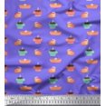 thumbnail image 1 of Soimoi Moss Georgette Fabric Cake Slice & Coffee Beverages Print Sewing Fabric Yard 42 Inch Wide, 1 of 3