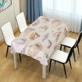 thumbnail image 4 of Yayeee Tablecloths 60" x 108" Rectangle Wrinkle Resistant Party Table Cover, Colorful Watercolor Seashells, 4 of 8