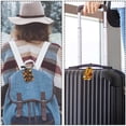 thumbnail image 5 of Square 2Pack PU Leather Thanksgiving Hat Cruise Luggage Tag with Privacy Cover and Name ID Tag for Travel Handbags Backpacks Luggage Tags, 5 of 6