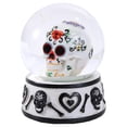 thumbnail image 2 of Pacific Giftware Day of The Dead Sugar Skull Head Water Globe 80mm Home Decor Gift Collectible, 2 of 2