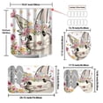 thumbnail image 3 of TIMIFIS Ensemble de Rideau de Douche Lapin de Pâques Oeufs de Pâques Rideau de Douche Tapis de Sol Ensemble 4 Pcs Maison Salle de Bain Séparation Sec Humide Cloison Imperméable Rideau de Douche Ensembles de Salle de Bain, 3 of 8