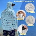 thumbnail image 4 of SEANATIVE Men's Fishing Rash Guard, Sun Protection Long Sleeve Fishing Shirt Pullover with Mesh Face Mask Sun Protective Shirt Summer Outfits for Outdoor, XL, Shark Light Blue, 4 of 7
