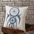 thumbnail image 1 of Creme White Rustic & Lodge Decor Dreamcatcher Cotton Stenciled Textured Southwestern Square Pillow (Pillow Cover, Pillow Insert), 1 of 3