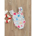 thumbnail image 3 of TSEXIEFOOFU Toddler Baby Girl Fly Sleeve One Piece Swimsuit, 3 of 9