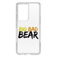 thumbnail image 1 of DistinctInk Clear Shockproof Hybrid Case for Galaxy S21 ULTRA 5G (6.8" Screen) - TPU Bumper Acrylic Back Tempered Glass Screen Protector - Big Bad Bear, 1 of 2