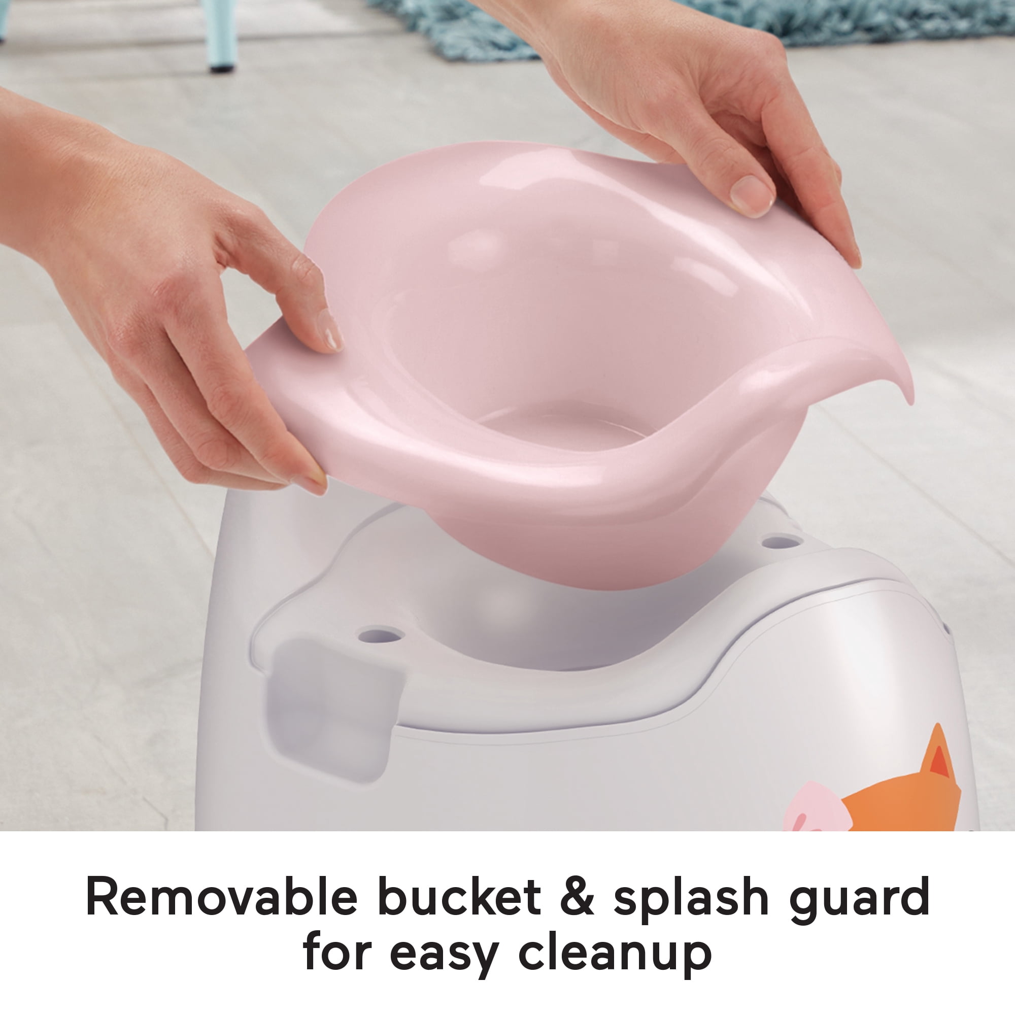 Fisher-Price Friendly Fox Potty Toddler Toilet Training Chair with Removable Bowl, Kids Ages 18+