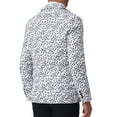 thumbnail image 3 of INSPIRE CHIC Men's Blazers Animal Print Notched Lapel Slim Fit Blazer S White Khaki, 3 of 6