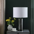 thumbnail image 5 of Ore International 21.25" In Cynx Led Night Light Mid-Century Glass Black Chrome Table Lamp, 5 of 6