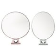thumbnail image 1 of 2 unids dual-lateral plegable maquillaje espejo redondo maquillaje espejo oval cosmético espejo, 1 of 4
