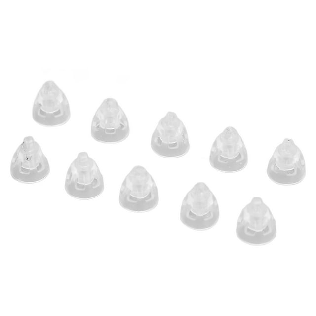 10 Pcs Dômes, Pièces d'Oreilles en Silicone Transparent, Dômes de Remplacement Confortables Antistatiques Réutilisables à une Seule Couche avec Bouchon d'Oreille Ouvert et Ventilé