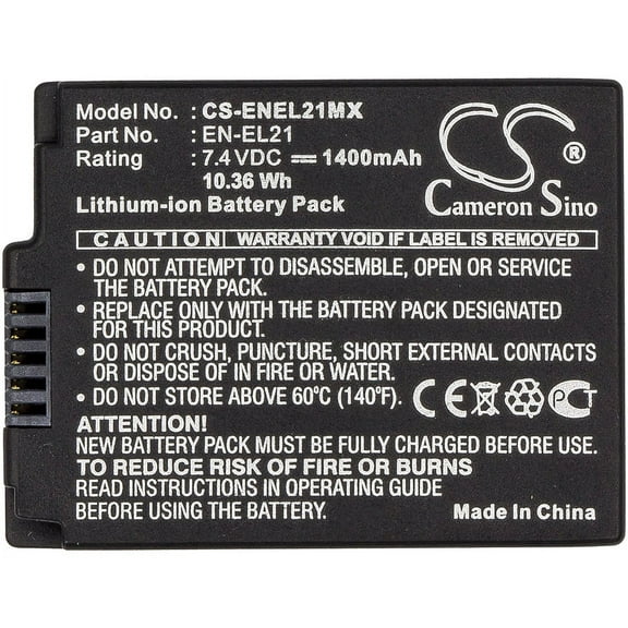 Battery for Nikon EN-EL21 1 V2 1V2 Camera ENEL21 CS-ENEL21MX 7.4v 1400mAh
