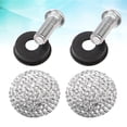 thumbnail image 4 of BRIGHTFUFU Tuercas y pernos para matrículas de vehículos Tapón de rosca de diamantes de imitación para automóviles Sujetadores especiales Tornillos antirrobo (blancos), 4 of 7