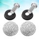 thumbnail image 4 of BRIGHTFUFU Tuercas y pernos para matrículas de vehículos Tapón de rosca de diamantes de imitación para automóviles Sujetadores especiales Tornillos antirrobo (blancos), 4 of 7