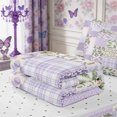 thumbnail image 5 of Manfei Cartoon Bow Zipper Queen Comforter Set with Fitted Sheet and 2 Pillowcases,Floral Leopard Print Zipper Bedding Set,Reversible, 5 of 7