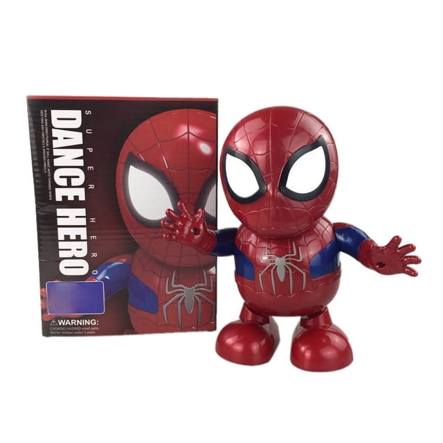 Figura de acción de superhéroe bailarín, robot hombre, juguetes con luces, música, regalo educativo interactivo para niños