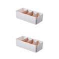 thumbnail image 4 of kurtrusly Storage Box Strong Practicality Wide Application Detachable Partition Large Capacity Plastic Storage Box Ladder Layered white Rectangular 2Set, 4 of 6