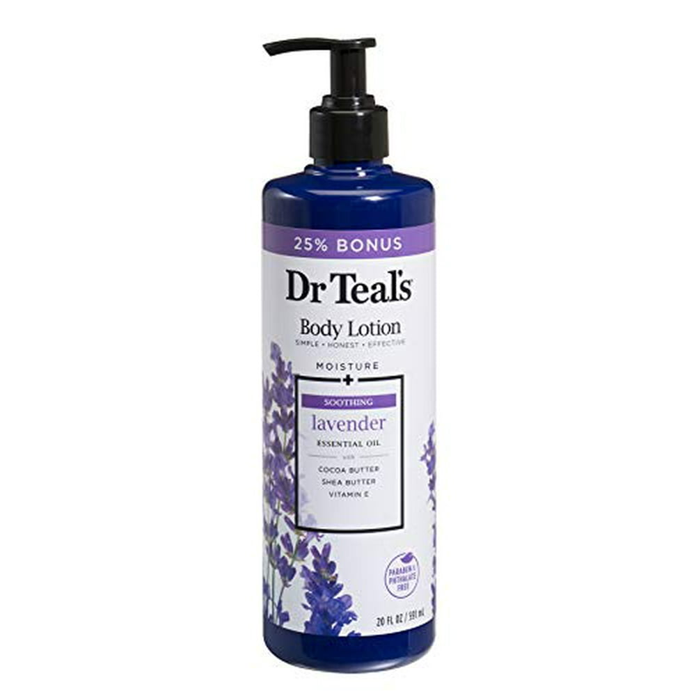 Dr Teals Body Lotion Soothing Lavender 20 oz Bonus Size Walmart