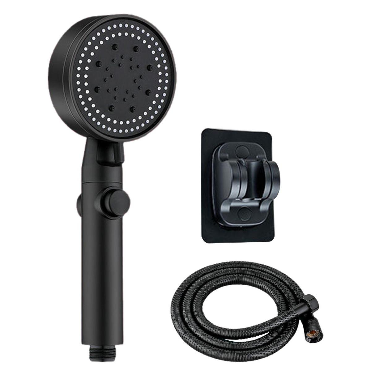 High Pressure Shower Heads Black5 Mode Handheld Showerhead Sprayer