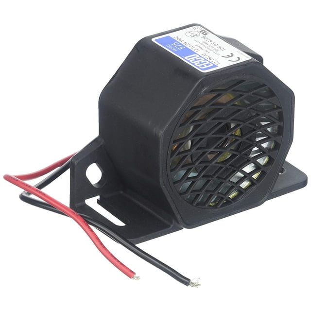 Alarma de respaldo ECCO 575 negra 12-24 VDC 107 dB