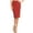 Rust, variant on Women's Knee Length Solid Pencil Skirt