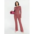 thumbnail image 2 of Avia Women's and Women's Plus Rib Seamed Long Sleeve Tee, Sizes XS-4X, 2 of 5