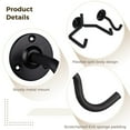 thumbnail image 4 of Guitar Wall Mount Holder, Horizontal Guitar Hanger, Black Metal Acoustic Guitar Display Rack, Wall Mounted Display Stand for Ukulele, Bass, Electric Guitar, Banjo, 4 of 6