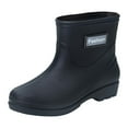 thumbnail image 1 of Botas de lluvia para mujer, botas de lluvia a media pantorrilla, elegantes, cómodas, portátiles, zapatos de lluvia para viajes, campamentos al aire UE 41, 1 of 9