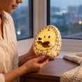 thumbnail image 5 of JHRGJIO Ghost Reading Book LED Night Light, Stained Egg Shaped Cute Halloween Table Lamp with Base, Spooky Glowing Ornament for Home Bedroom Desk Shelf Display, 5 of 6