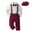 Red, variant on WOYY Infant Boys Outfits Long Sleeve Shirt Bodysuit Suspenders Pants Hat Set, Sizes 9-12M